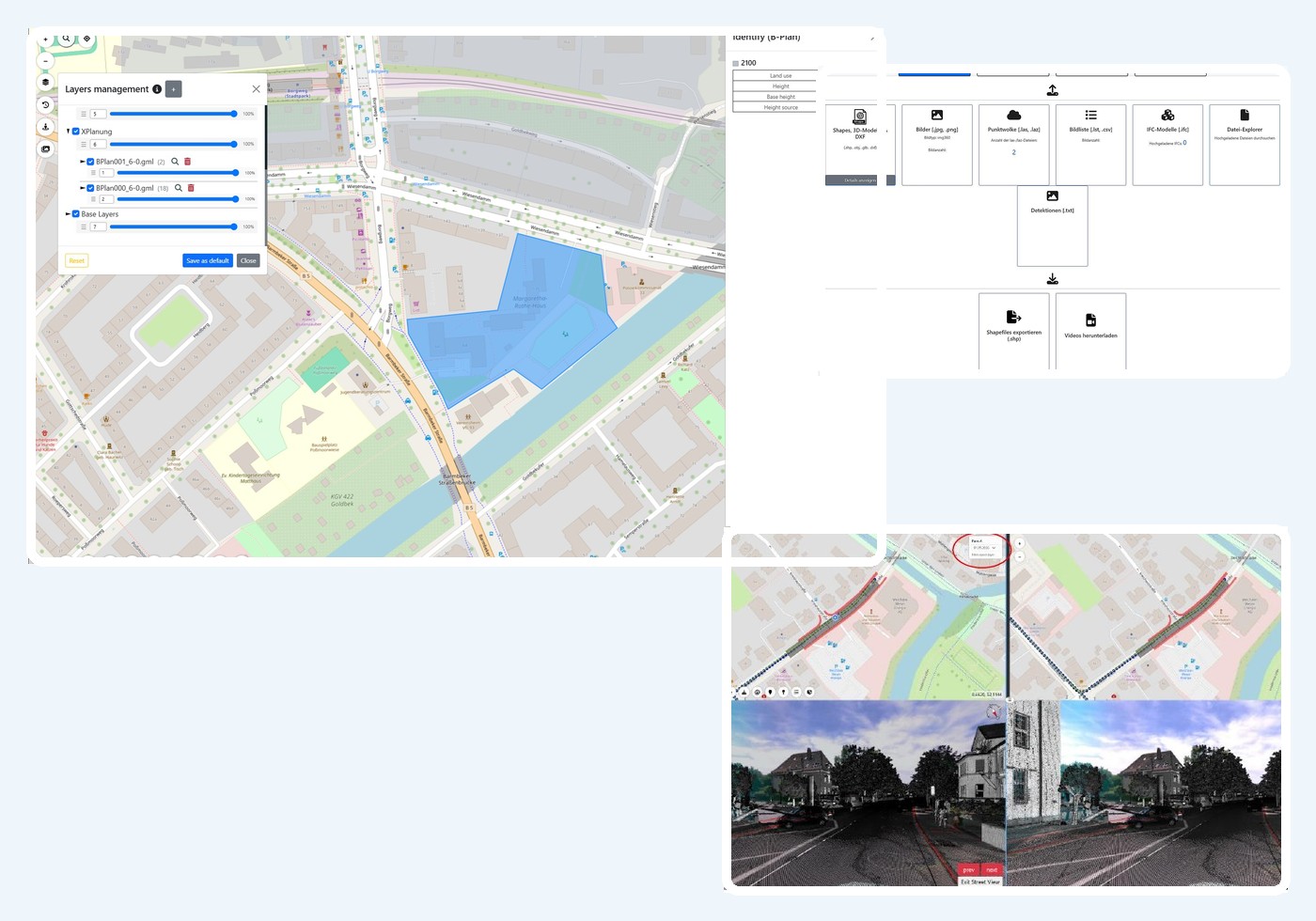 MapTerra AI-Viewer mit XPlanung, 3D-Daten und multitemporalem Vergleich