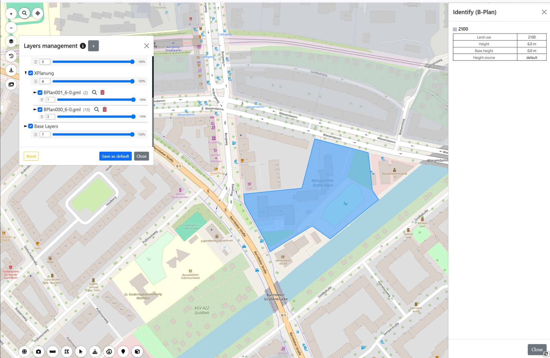 XPlanung im MapTerra AI-Viewer
